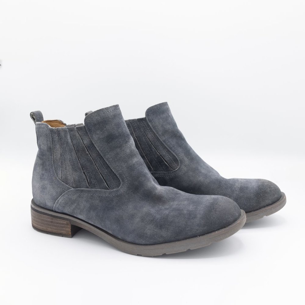 Sofft Gray Suede Chelsea Ankle Boots